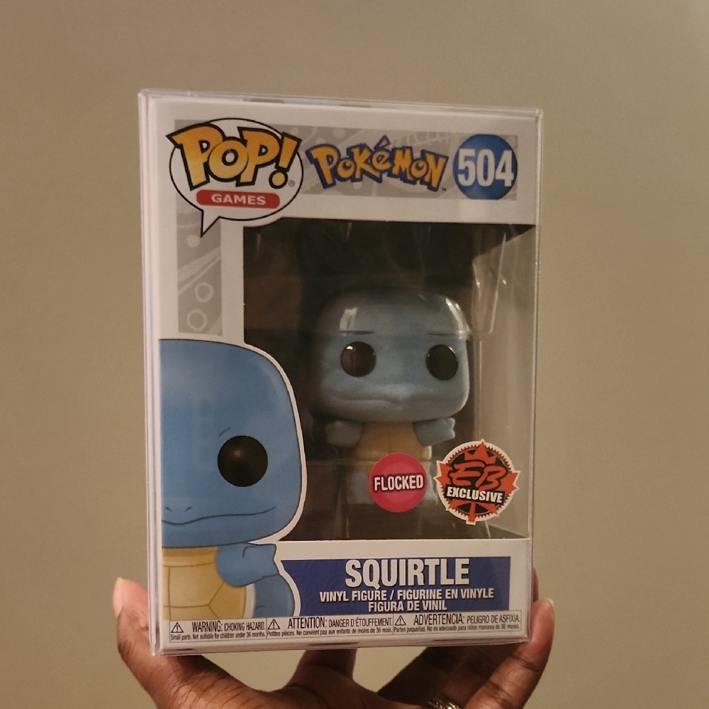 Funko Pop #504 Pokémon Squirtle Flocked Figure